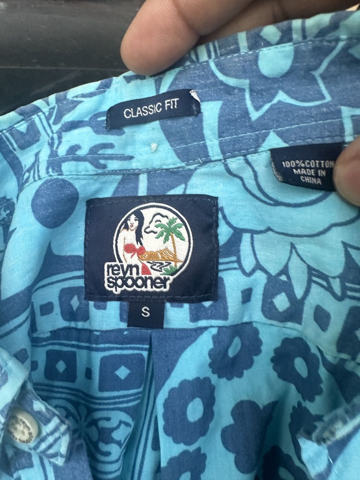 Reyn Spooner PreOwned Reyn Spooner Classic Blue/Green Hawaiian Men's S Size US S / EU 44-46 / 1 - 4 Thumbnail