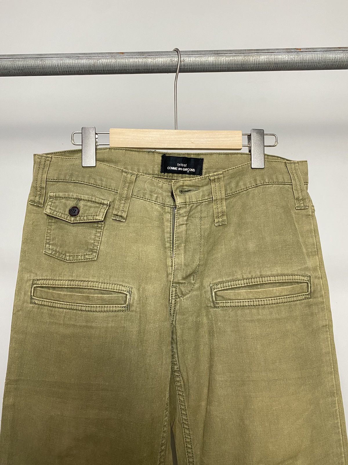 Comme des Garcons AD2007 CDG Tricot Olive Military Wide Leg Pants Size US 32 / EU 48 - 3 Thumbnail