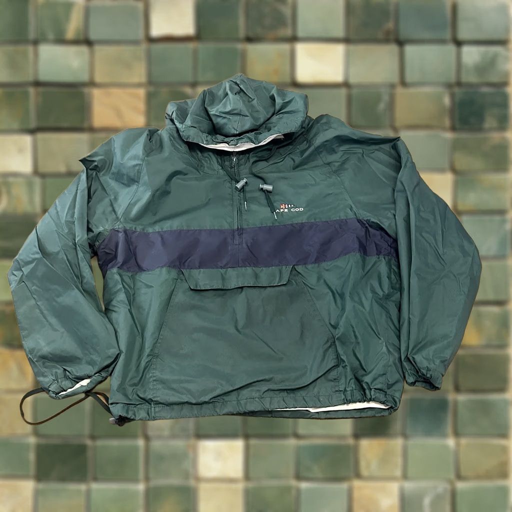 Vintage VINTAGE Acadia Cape Cod Windbreaker Jacket Large Green 1/4 Zip Mens Size US L / EU 52-54 / 3 - 1 Thumbnail