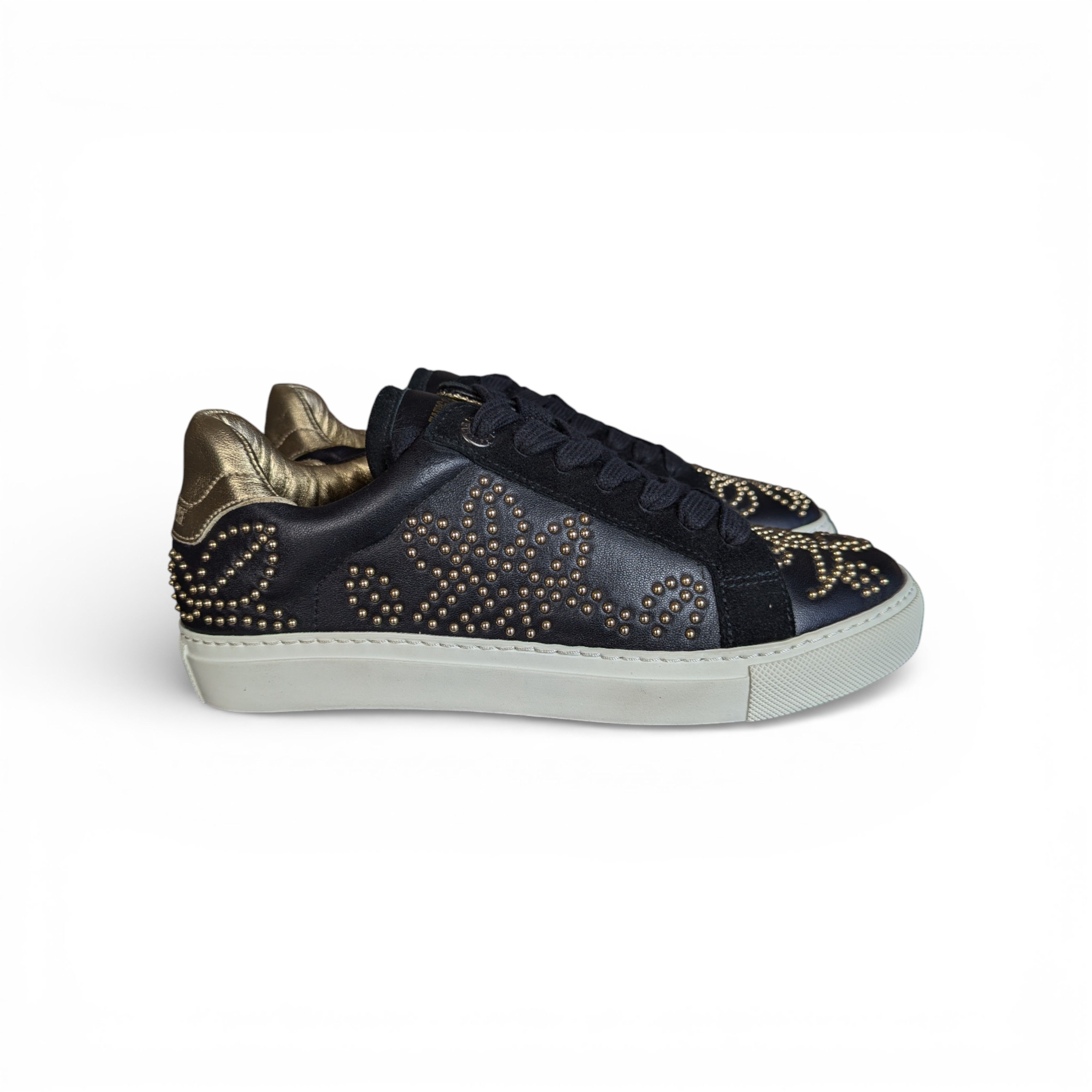 Zadig & Voltaire ZADIG&VOLTAIRE BLACK LEATHER SNEAKERS Size US 6 / IT 36 - 5 Thumbnail