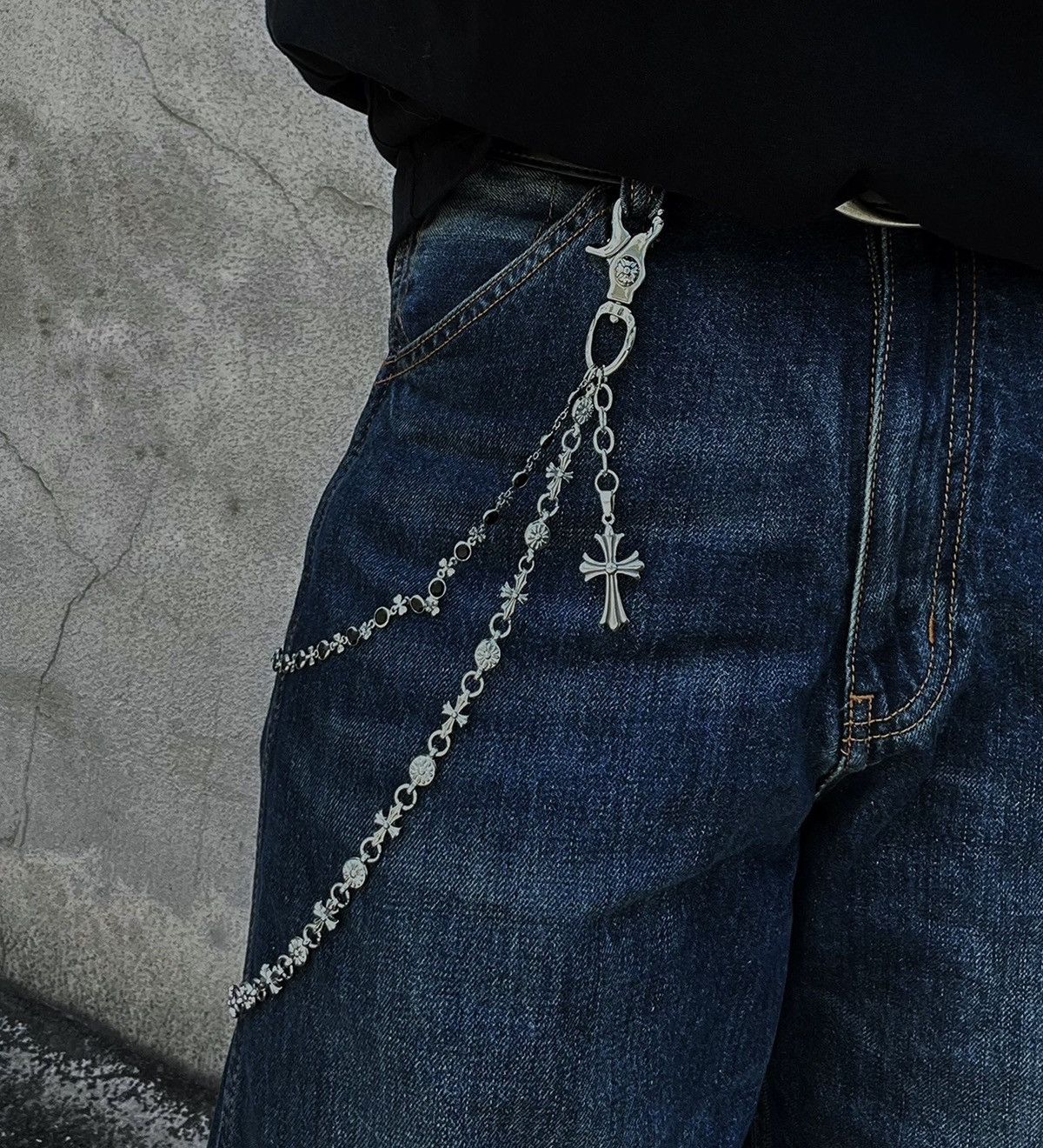 Japanese Brand Avant garde punk double link metal pocket wallet chain Size ONE SIZE - 3 Thumbnail