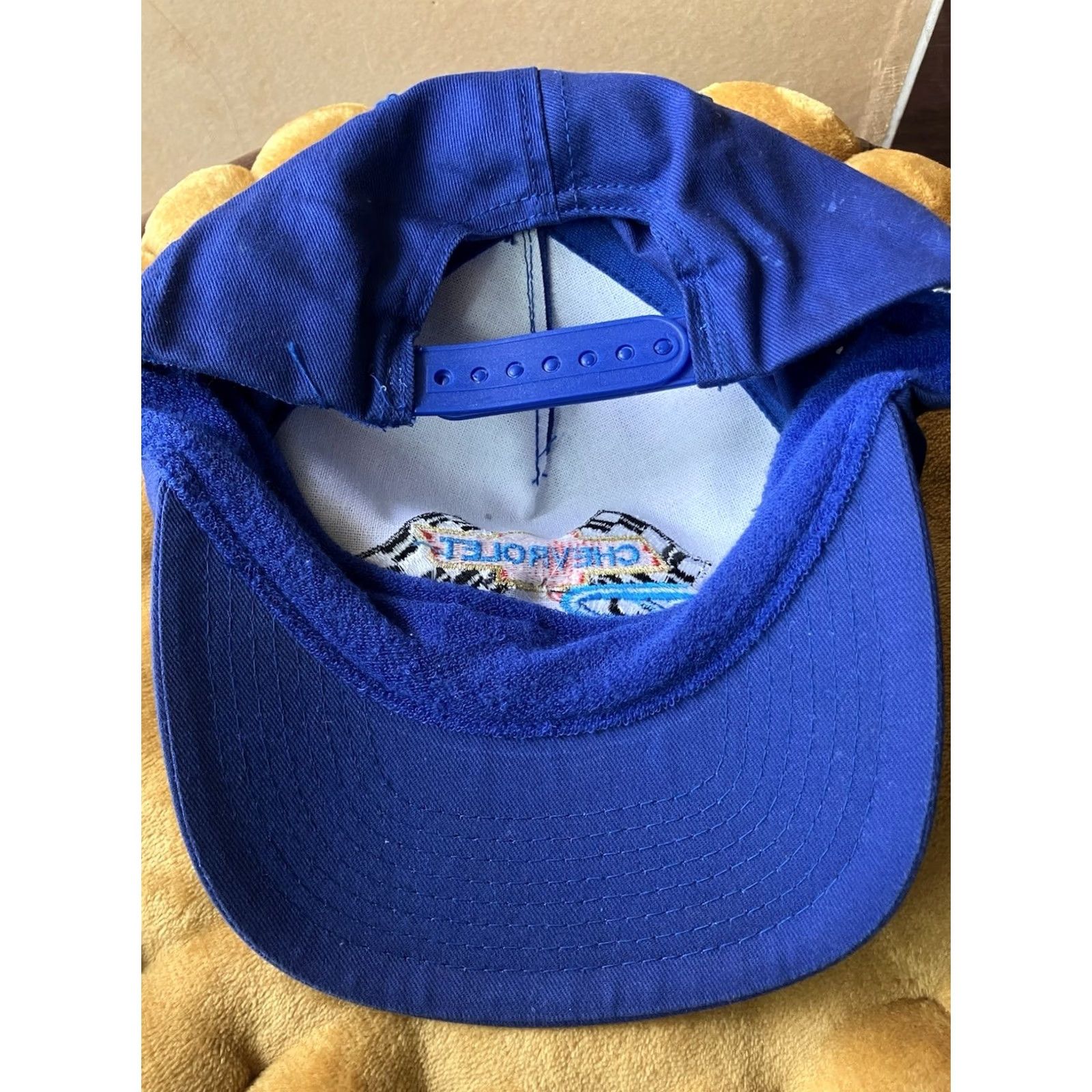 4SDESIGNS VINTAGE Chevrolet Racing Snapback Dynamic Designs Genuine Blue Hat Men Baseball Cap Adjustable Canvas Cotton Blue Packable Designer Hat Size ONE SIZE - 3 Thumbnail