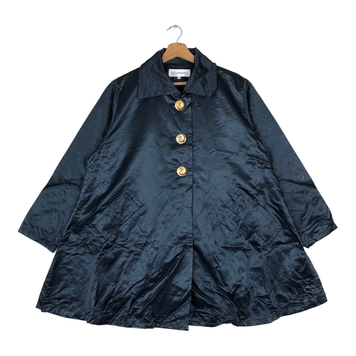 Yves Saint Laurent YVES SAINT LAURENT SILK SATIN JACKET Size XXS / US 00 / IT 34 - 1 Thumbnail