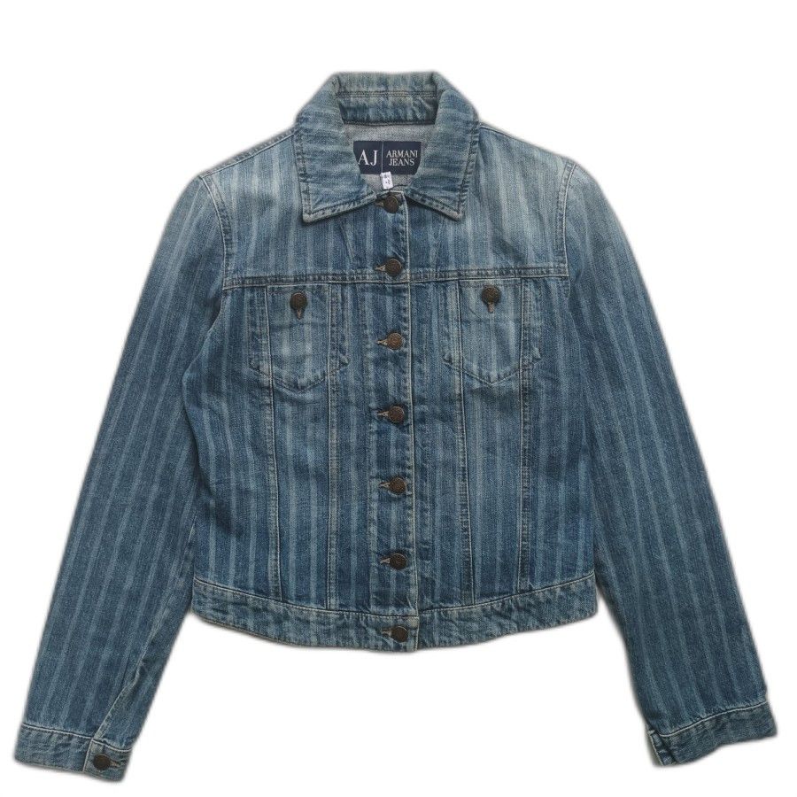 Armani × Giorgio Armani Armani Jeans trucker jacket indigo series made in italy Size S / US 4 / IT 40 - 1 Thumbnail