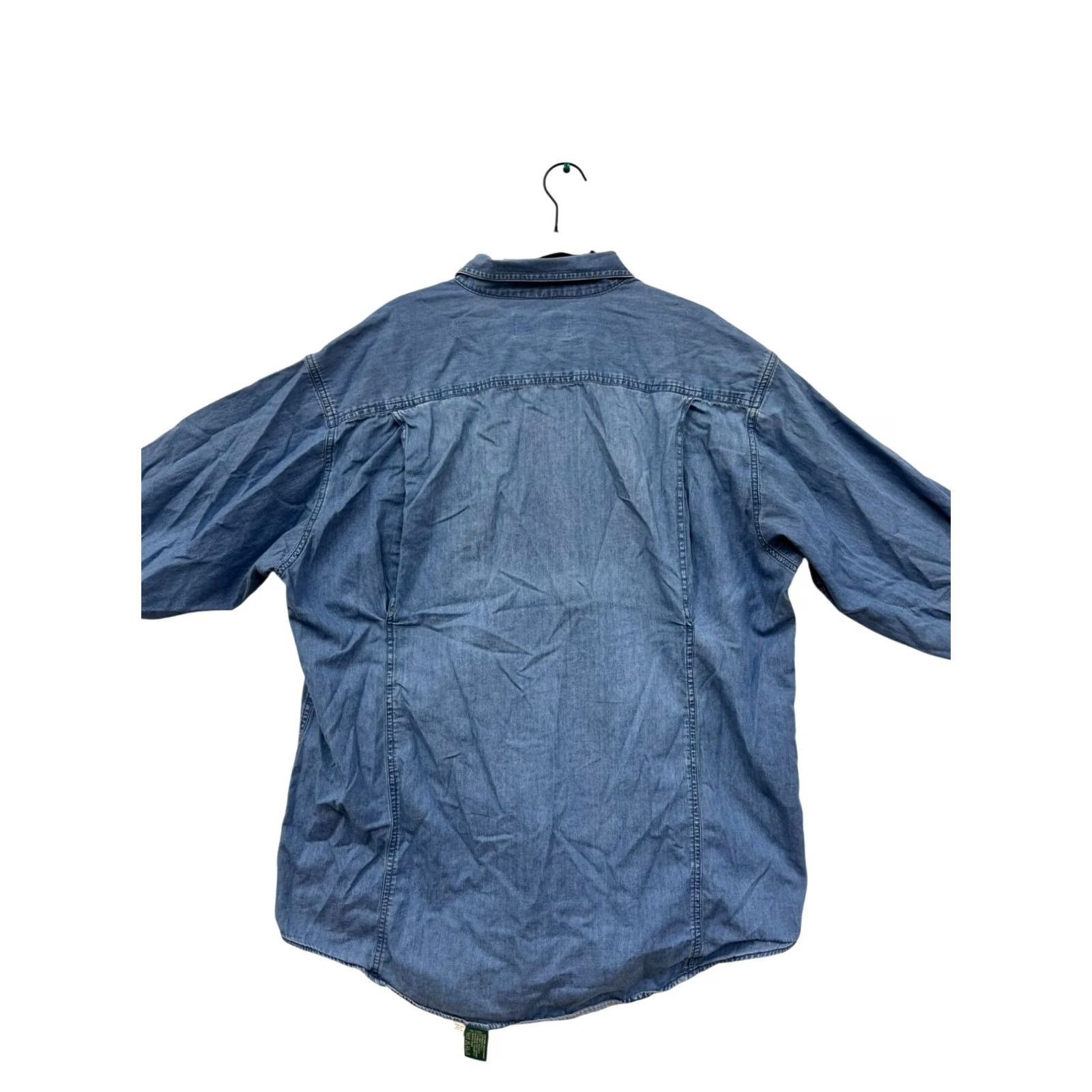 Orvis Orvis Mens Large Denim Button-Up Shirt 100% Cotton Long Sleeve Blue Casual Mens Large Denim Shirt Size US L / EU 52-54 / 3 - 2 Thumbnail