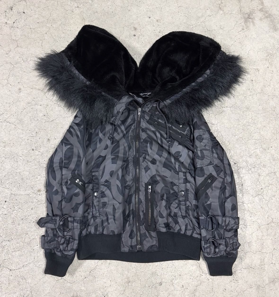 Number (N)ine number(n)ine aw04 black heart tribal n2b bomber jacket Size US M / EU 48-50 / 2 - 2 Thumbnail