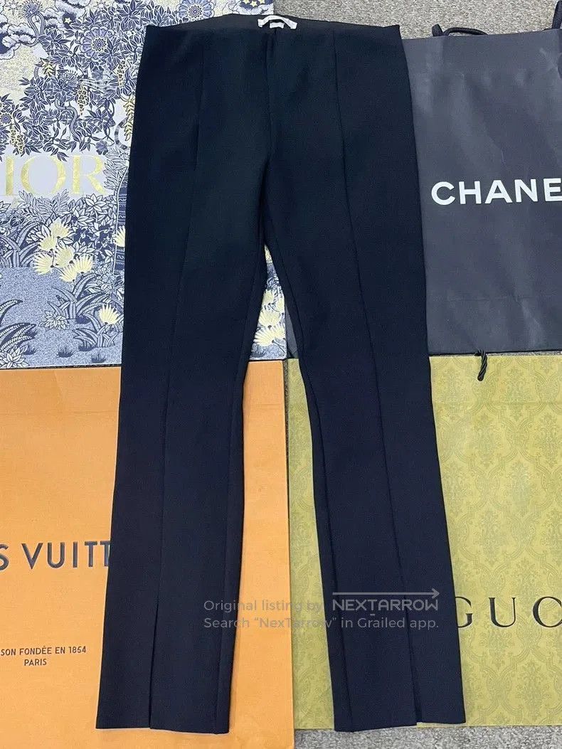The Row The Row Black Split Hem Stretch Pants. Size US 26 / EU 42 - 1 Thumbnail