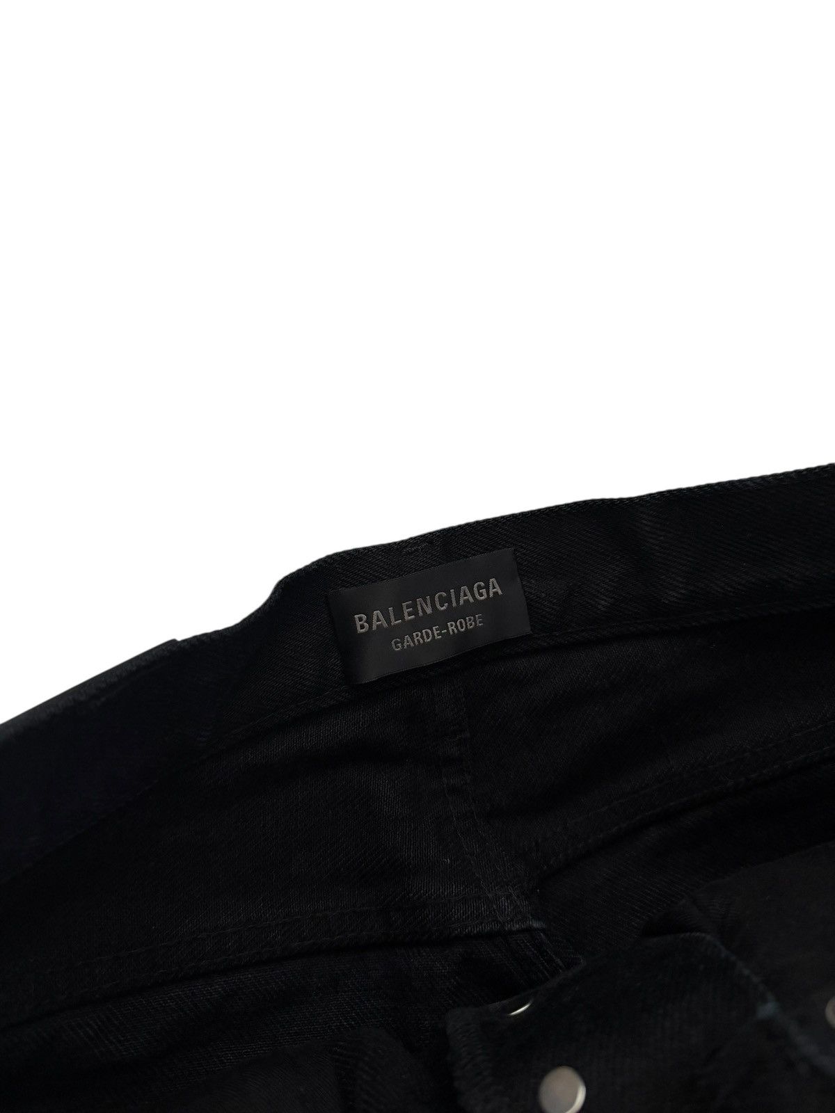 Balenciaga 2022 Japanese Selvedge Heavy Denim Pitch Black Size US 30 / EU 46 - 4 Thumbnail