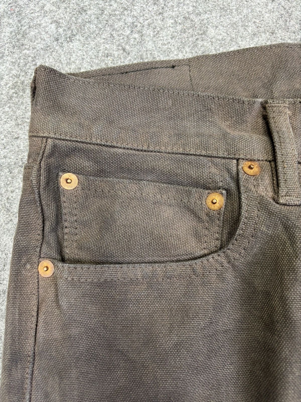 Japanese Brand 💥Kojima Style💥Bartack Duck Canvas Regular Denim F991 Size US 28 / EU 44 - 5 Thumbnail