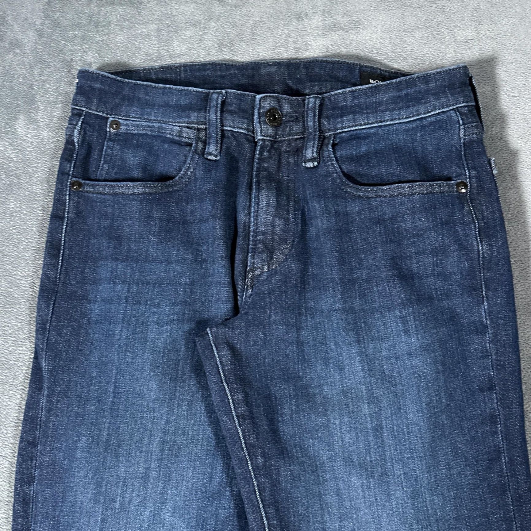 Bonobos Bonobos Jeans Mens 30x32 Blue Dark Wash Stretch Denim Straight Leg Pants Casual Size US 30 / EU 46 - 2 Thumbnail