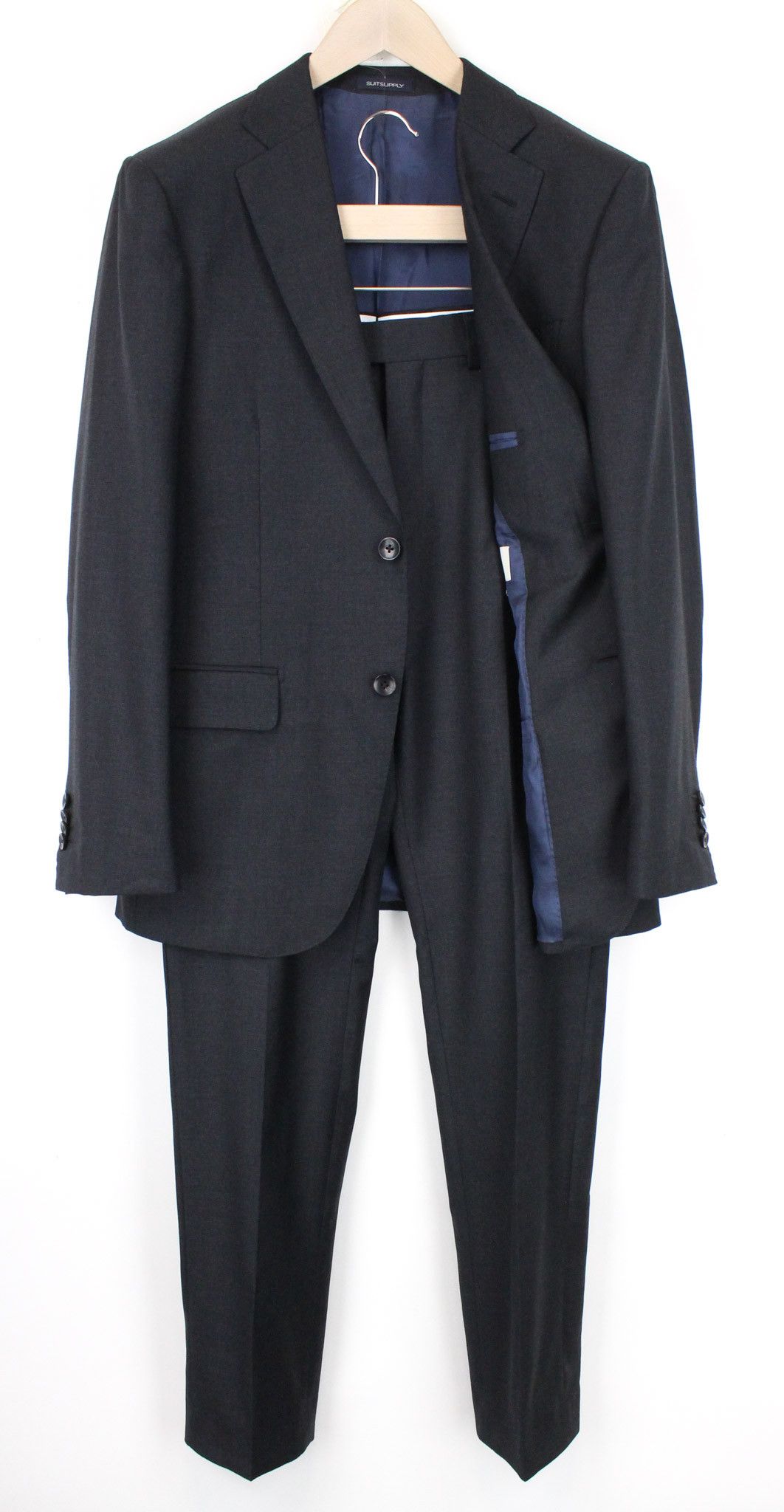 image of Suitsupply Napoli Uk38R Wool Grey Suit 68958, Men's