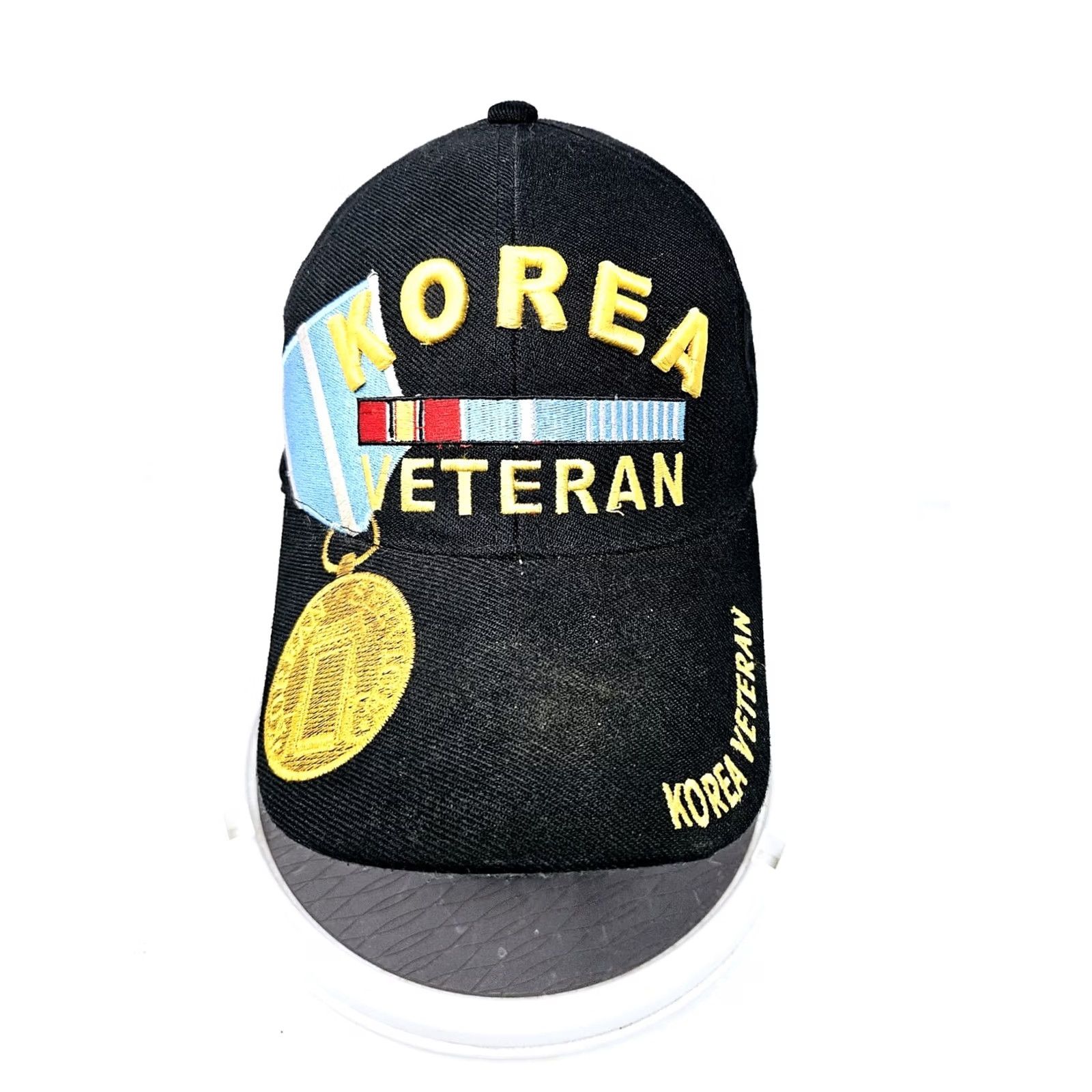 Bally VINTAGE Korea Veteran Ball Cap Hat Black Korean War Vet Adjustable One Size Men Baseball Cap Size ONE SIZE - 2 Thumbnail