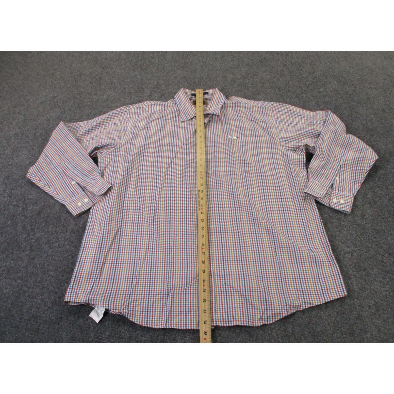 Logo 7 Al Dixons Shirt Mens XL Colorful Plaid Dog Logo Button-Up Size US XL / EU 56 / 4 - 3 Thumbnail