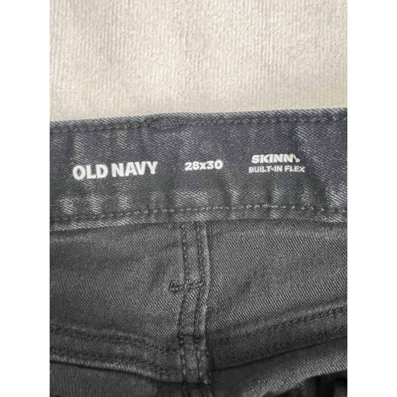 Old Navy Old Navy Mid Rise Skinny Built In Flex Black Jeans 28x30 Size 28" / US 6 / IT 42 - 3 Thumbnail