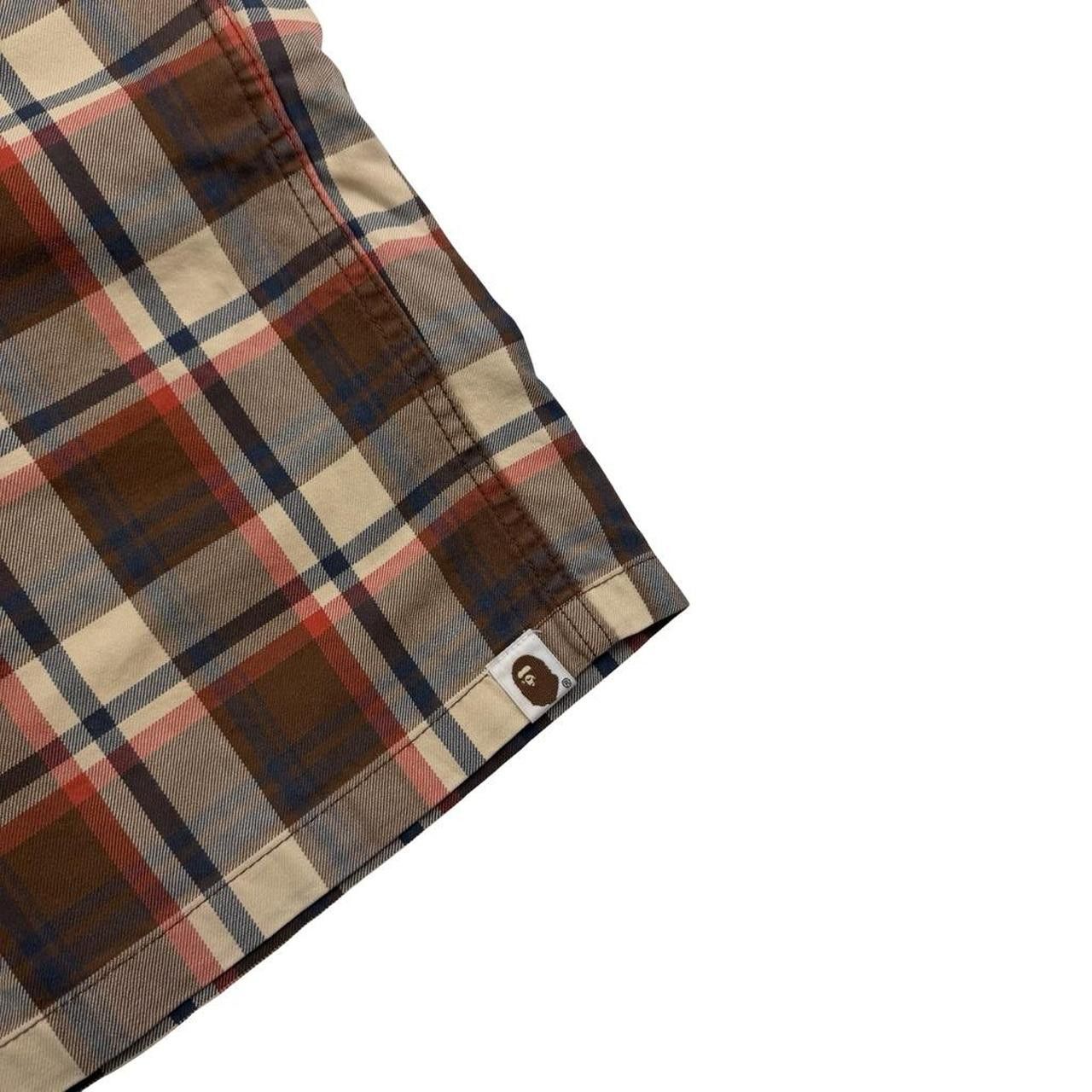Bape Vintage Bape Check / Tartan Shorts - Medium - Waist: 33” Size US 33 - 3 Thumbnail