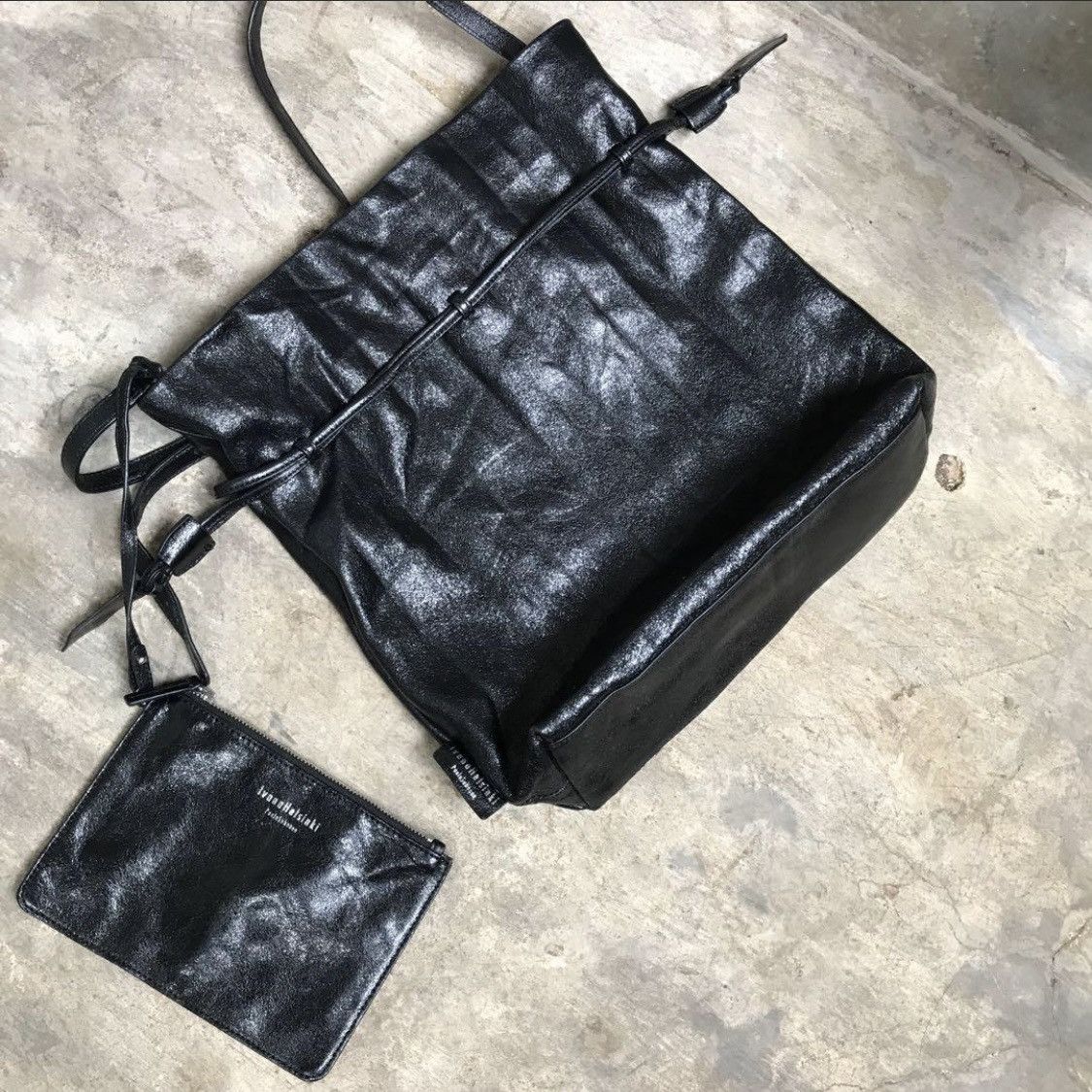 Leather Ivana Helsinki By Paola Suhonen Leather Bucket Bag Size ONE SIZE - 2 Thumbnail