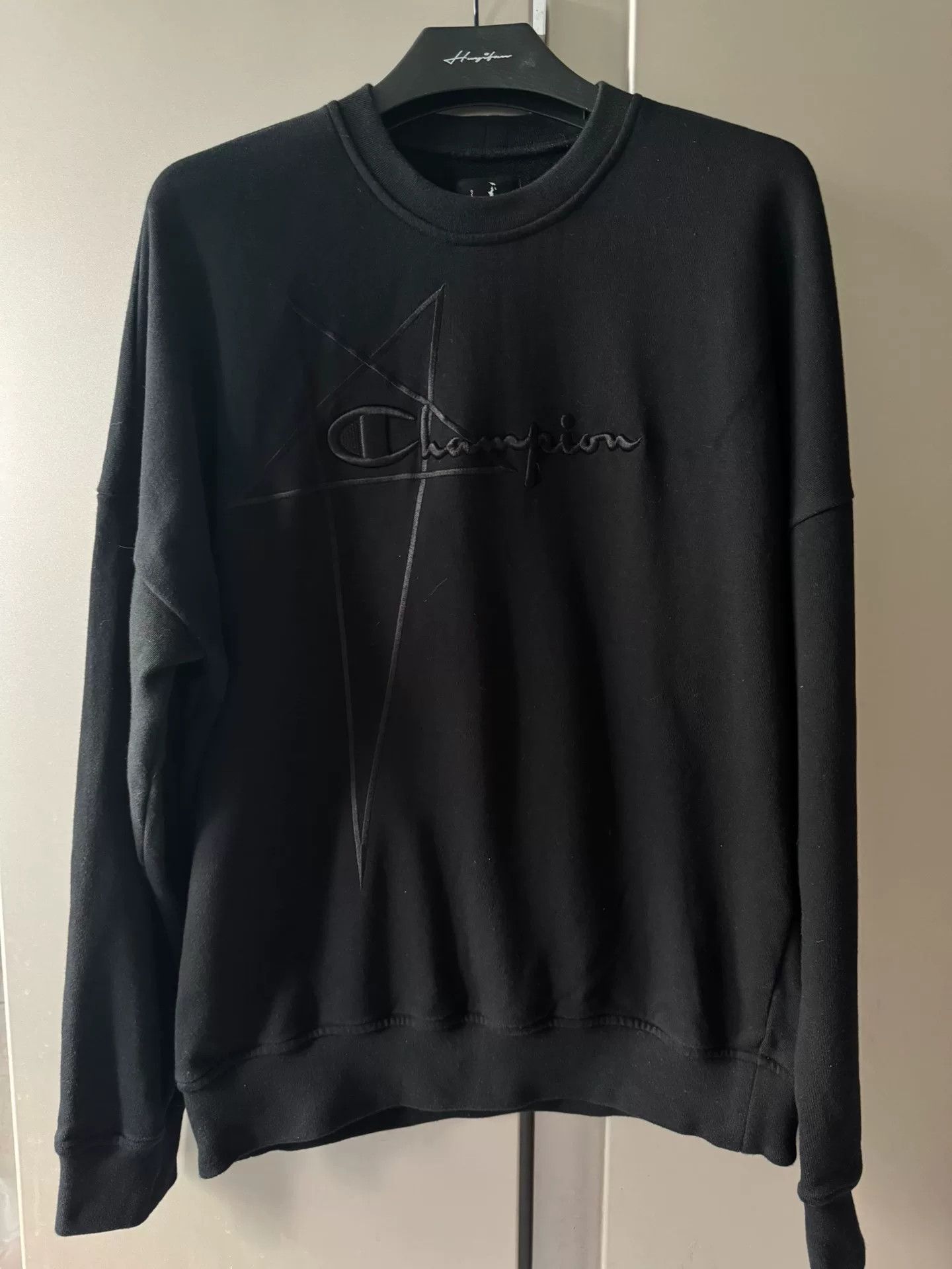 Rick Owens Rick Owens X Champion five-star hooded sweater | Grailed