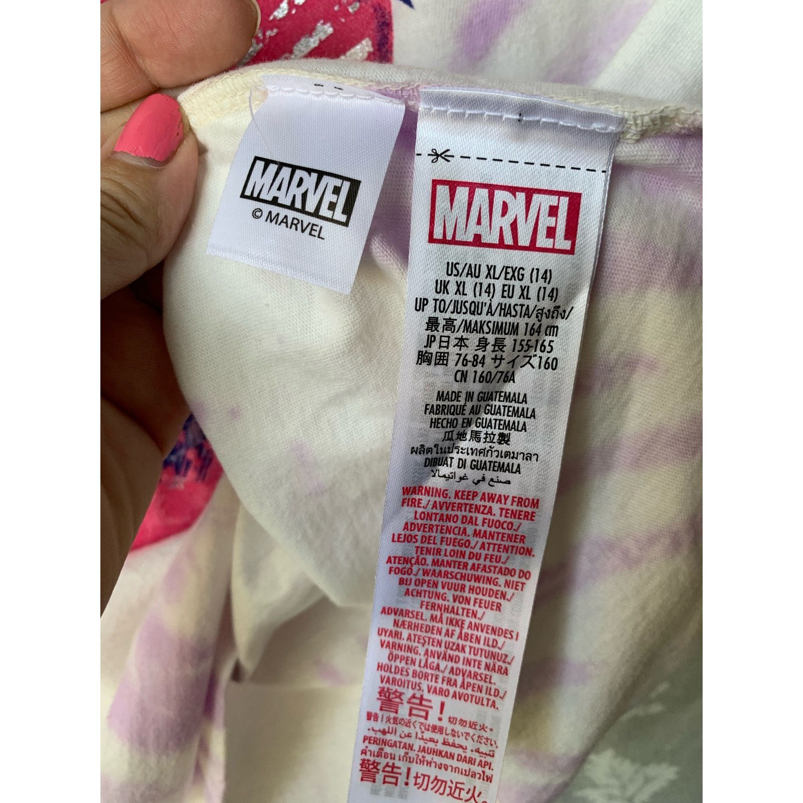 Disney Marvel Thor Love & Thunder Jane Foster Tie Dye Baby Tee NWT Size XS / US 0-2 / IT 36-38 - 8 Thumbnail