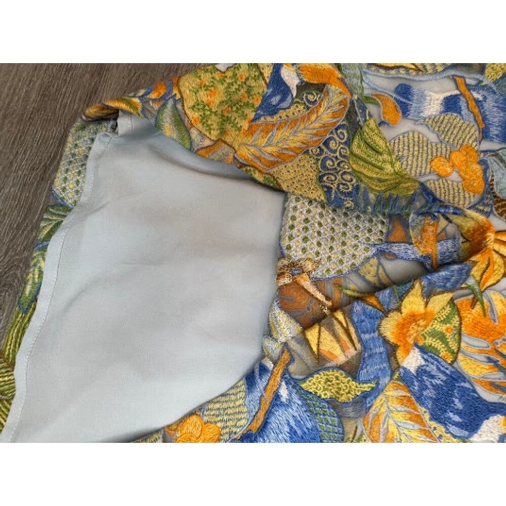J.McLaughlin Tropical Toucan Embroidered Mini Dress Floral Bird Size 0 Size XS / US 0-2 / IT 36-38 - 3 Thumbnail