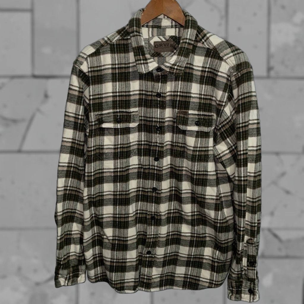 Orvis Orvis Plaid Long Sleeve Flannel Button Down Shirt Mens XL Multicolor Size US XL / EU 56 / 4 - 1 Thumbnail