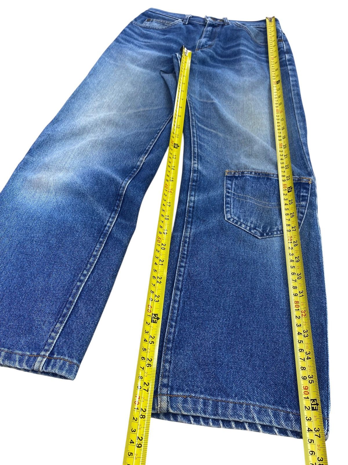 Lee Vintage Lee Brand Blues Wash Patchwork Loose Jeans Size US 28 / EU 44 - 12 Thumbnail