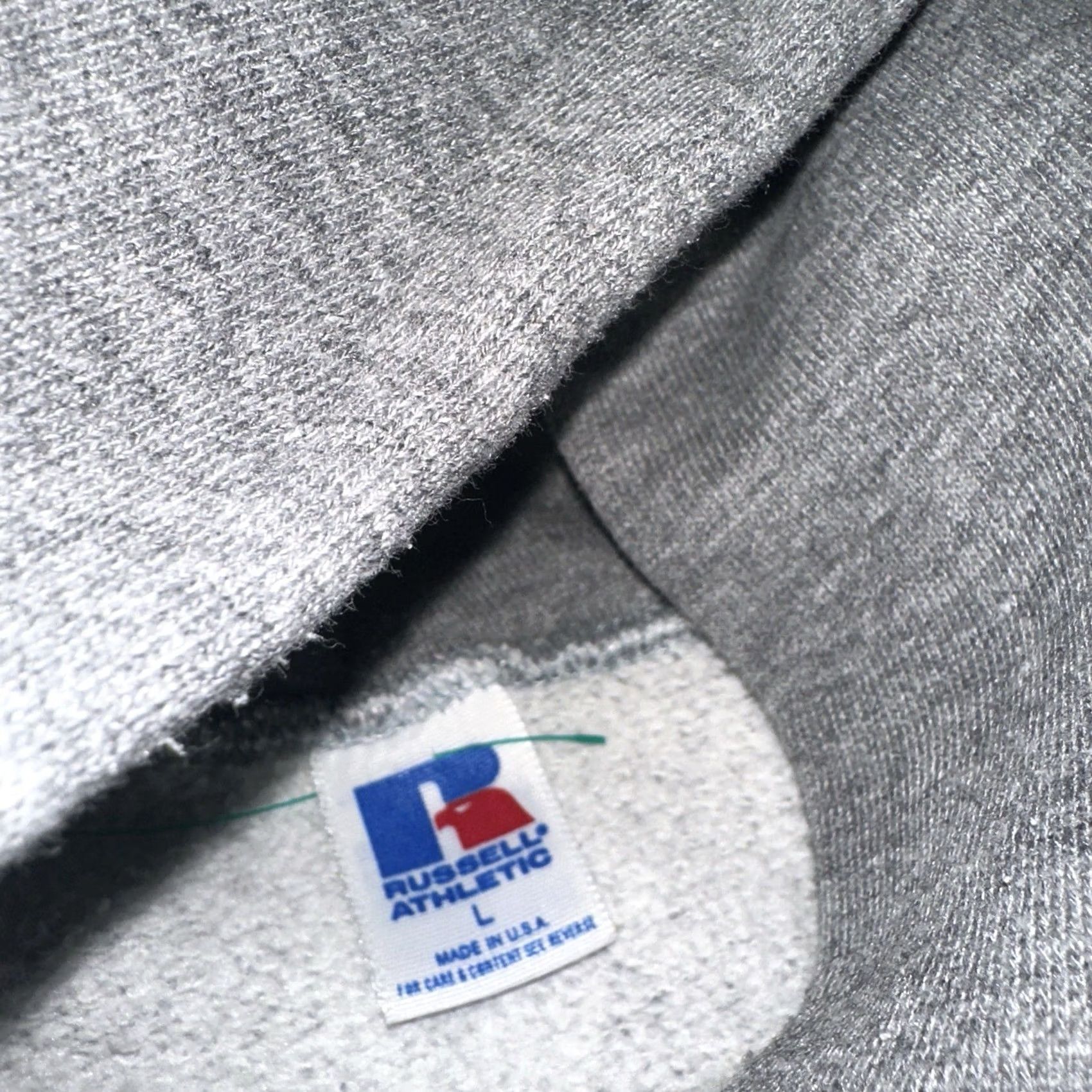 Russell Athletic VINTAGE Russell Athletic Hoodie Mens Large Pullover Gray Fleece Logo USA 80s Size US L / EU 52-54 / 3 - 4 Thumbnail