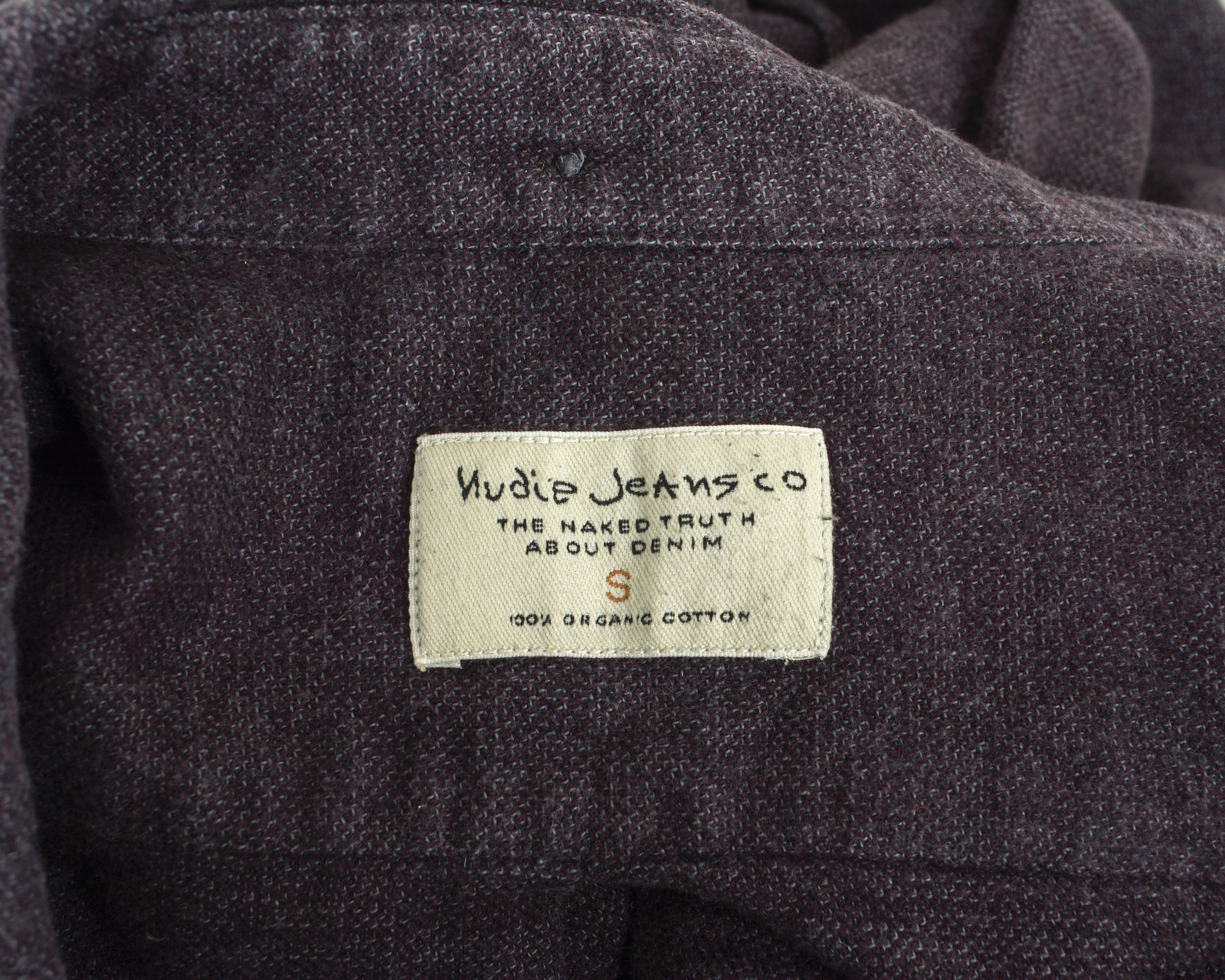 Nudie Jeans Cotton Over Shirt Button Grey Long Sleeve Burgundy Casual Size US S / EU 44-46 / 1 - 5 Thumbnail