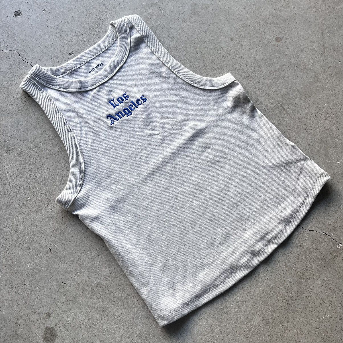 MLB LA los angeles Tank too Gray Embroidered Size XL / US 12-14 / IT 48-50 - 5 Thumbnail