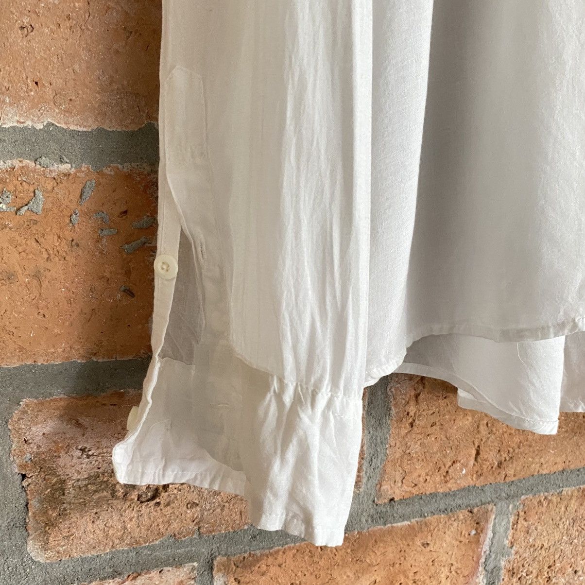 Japanese Brand G.O.A White Soft Pocket Shirt Size ONE SIZE - 5 Thumbnail