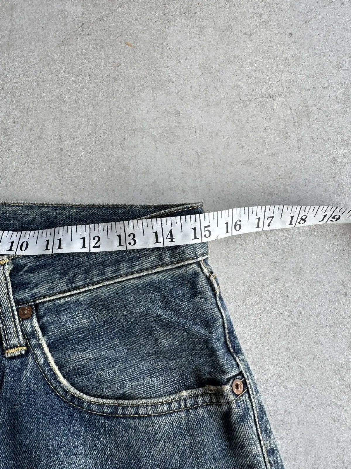 Self Edge 90’s REDLINE Vintage EDWIN 505 Jeans Leather Pai Denim Pants Size US 30 / EU 46 - 9 Thumbnail