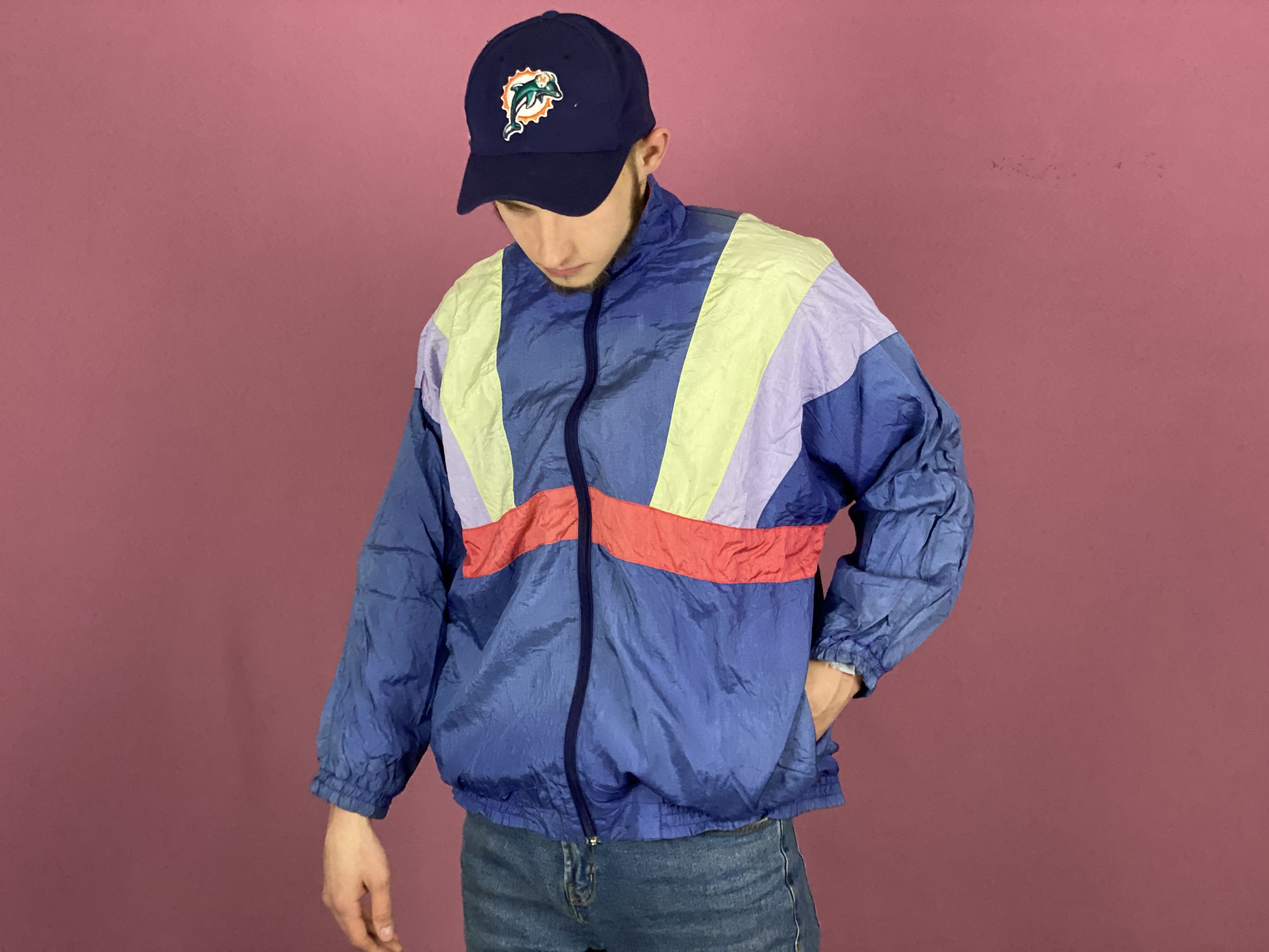 Vintage 90s Vintage Men's Windbreaker Jacket - Size L Size US L / EU 52-54 / 3 - 4 Thumbnail