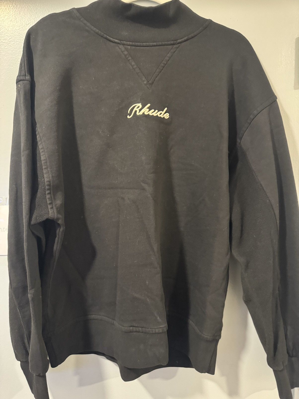 Rhude Rhude Embroidered Logo Fleece Pullover size S Size S / US 4 / IT 40 - 1 Thumbnail