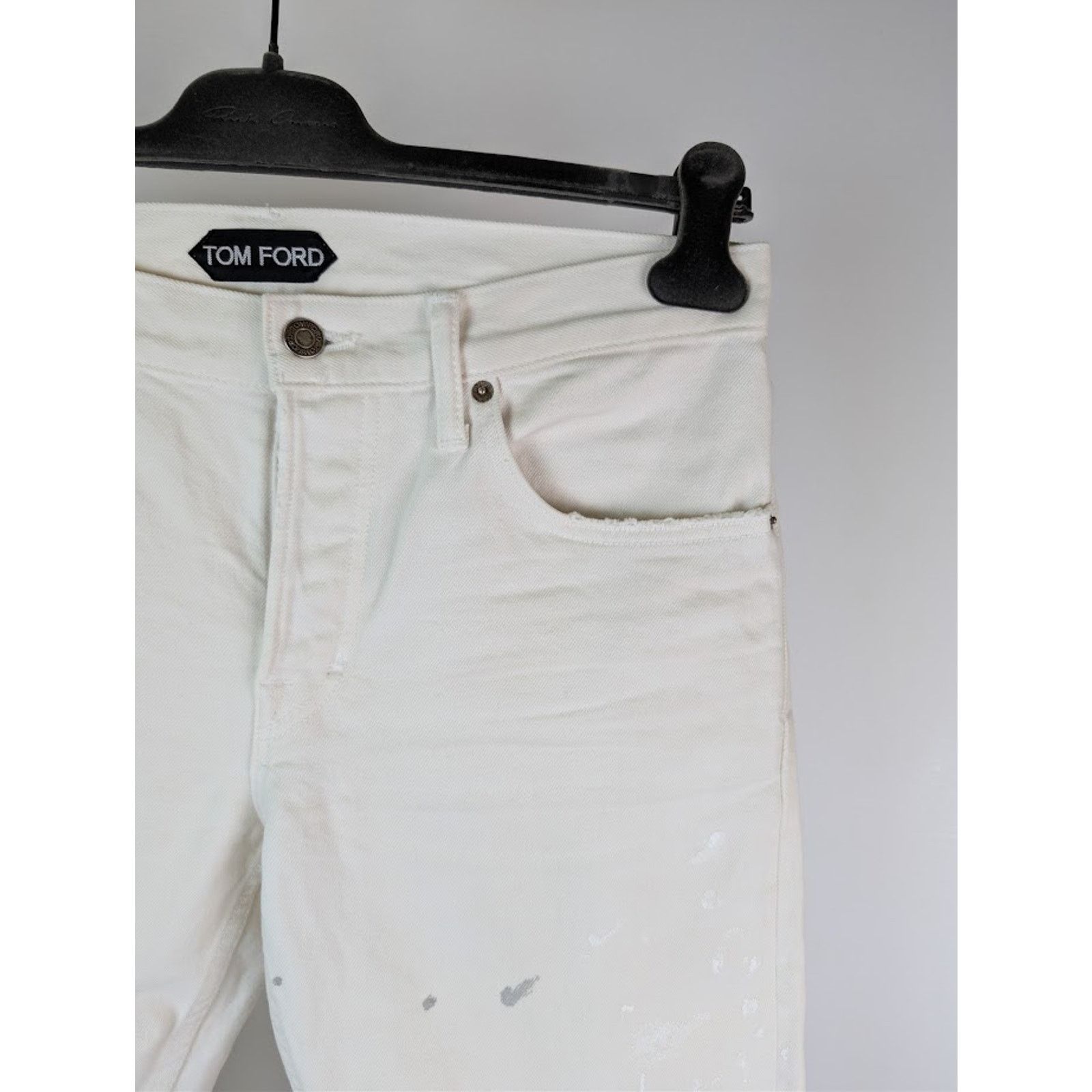 Tom Ford o1rshd1 Denim Slim Jeans in Aged Gum White Size US 36 / EU 52 - 5 Thumbnail