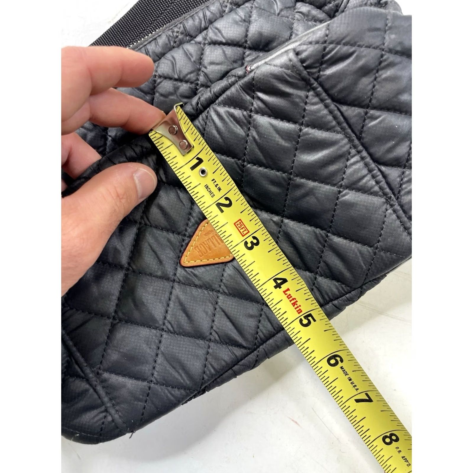 MZ Wallace MZ Wallace Crosby Crossbody Bag Women's Quilted Nylon Navy Blue Size ONE SIZE - 6 Thumbnail