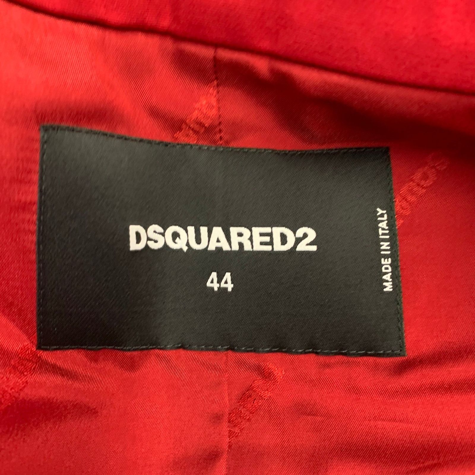 Dsquared2 Size M Red Wool Blend Double Breasted Peak Lapel Coat Size M / US 6-8 / IT 42-44 - 5 Thumbnail