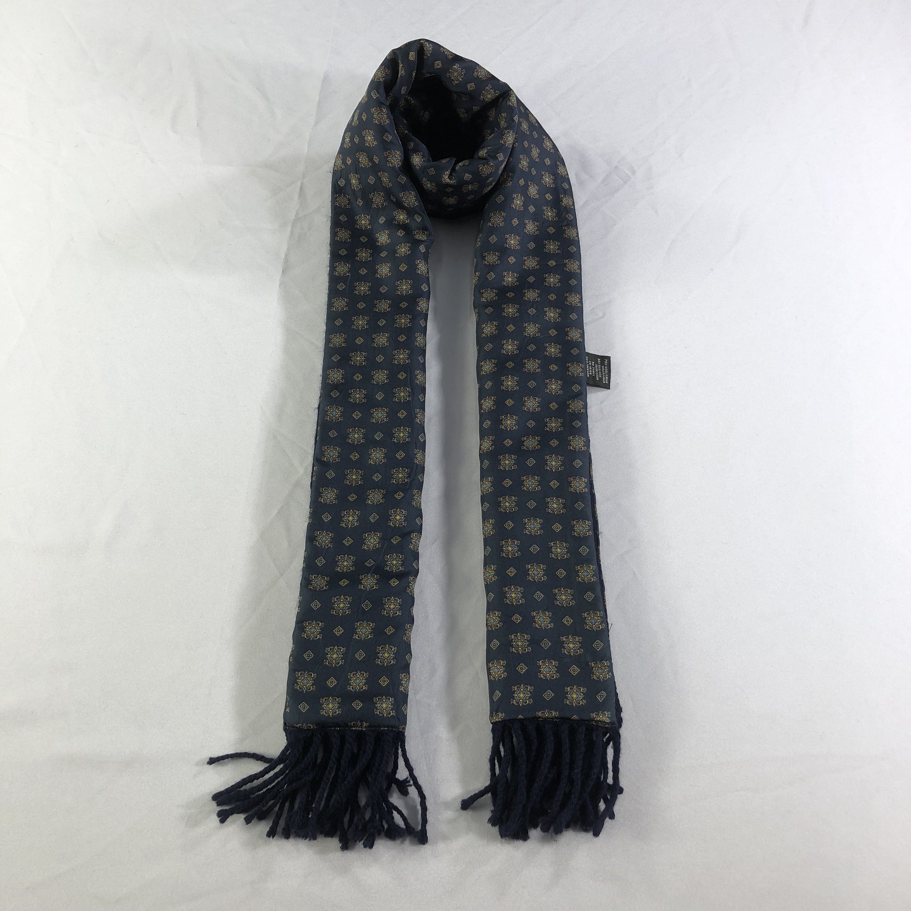 Vintage Angelo Bosani Silk Wool Scarf Muffler V1687 Size ONE SIZE - 1 Thumbnail