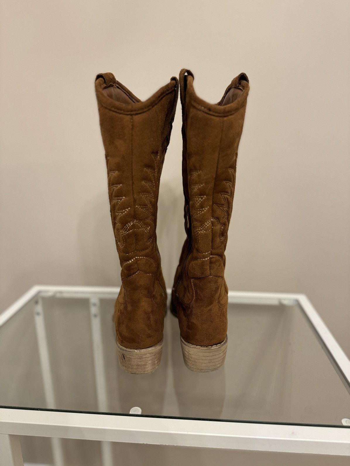 Leather Kozaki Boots suede 39 Spain style boots shoes cowboys hype Size US 8 / IT 38 - 4 Thumbnail