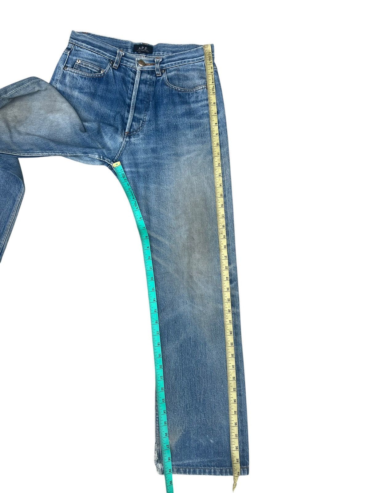 A.P.C. Vintage A.P.C. Japan Distress Dirty Mud Denim Selvedge Jeans Size US 29 - 4 Thumbnail