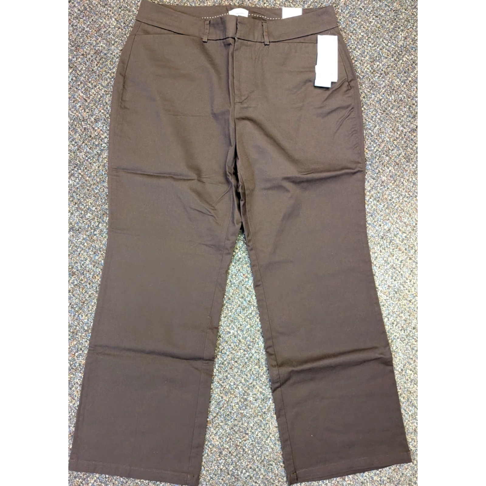 Dockers DOCKERS Pants Petite Mid Rise Ideal Fit 12P Short Brown Cotton Womens Metro Pants Size 34" / US 12 / IT 48 - 2 Thumbnail