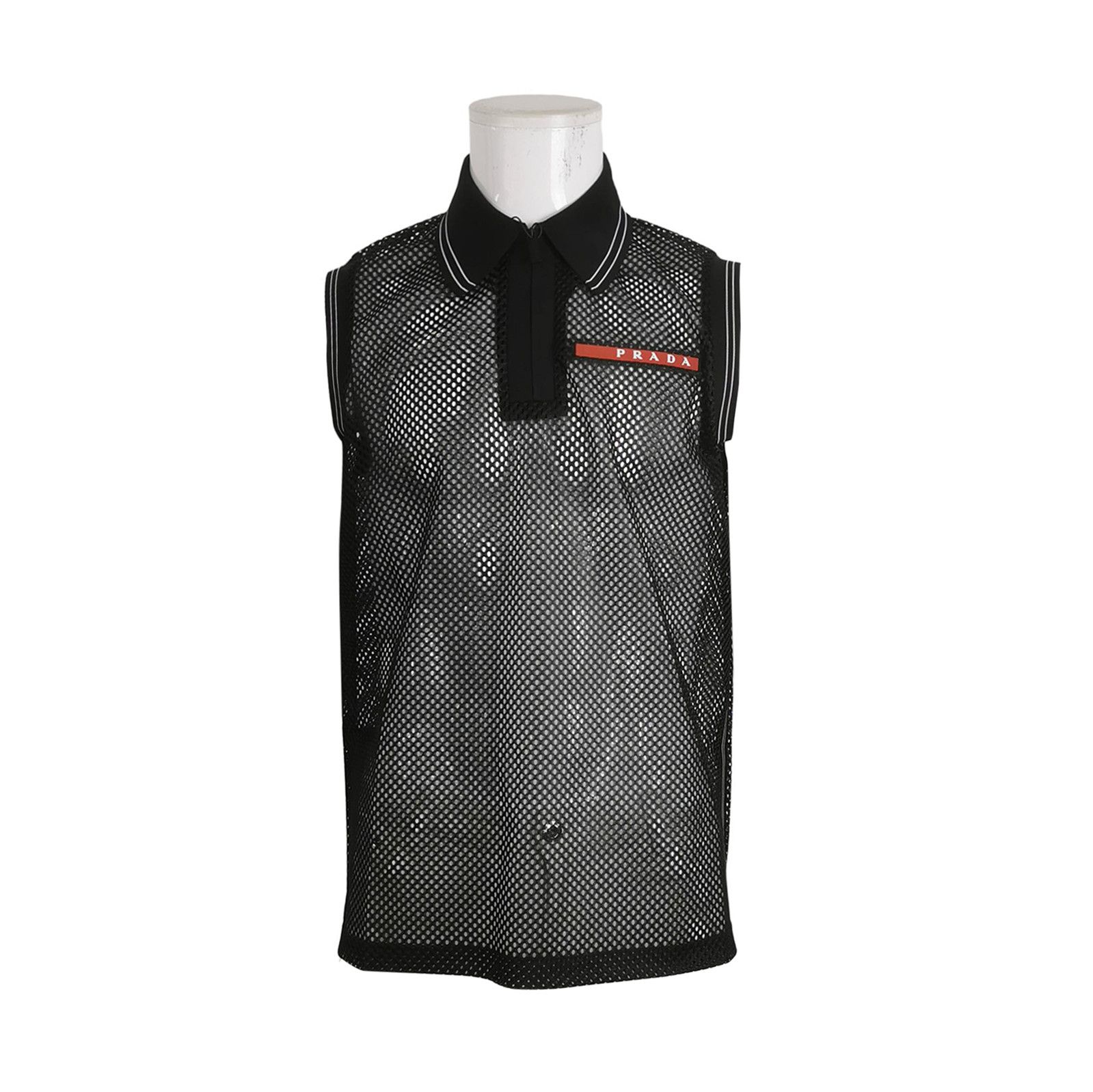 Prada Prada Logo Mesh Polo Vest for Women 0089 Size M / US 6-8 / IT 42-44 - 1 Thumbnail