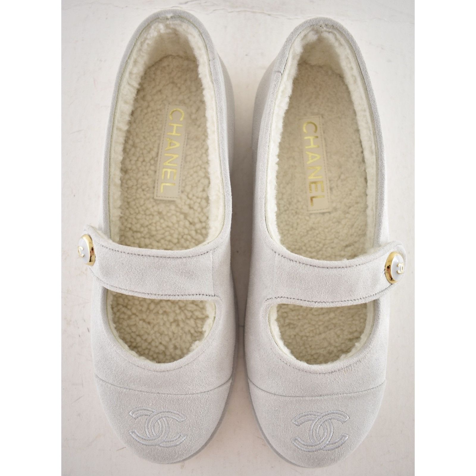 Chanel Chanel Shearling Mary Jane Moccasin Ballet Loafer Flat 38 Size US 8 / IT 38 - 13 Thumbnail