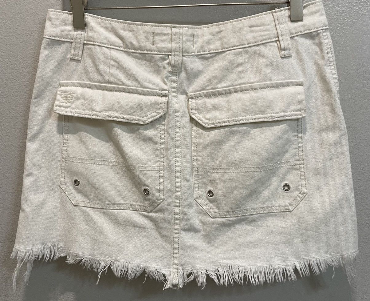 Free People Free People Raw Hem White Mini Skirt Size 27" / US 4 / IT 40 - 2 Thumbnail