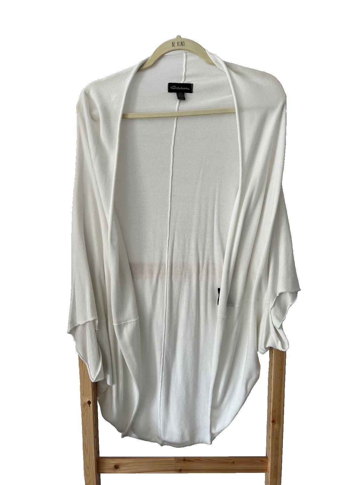Other Seductions Knit Oversize Cardigan Off White One Size Size ONE SIZE - 1 Thumbnail