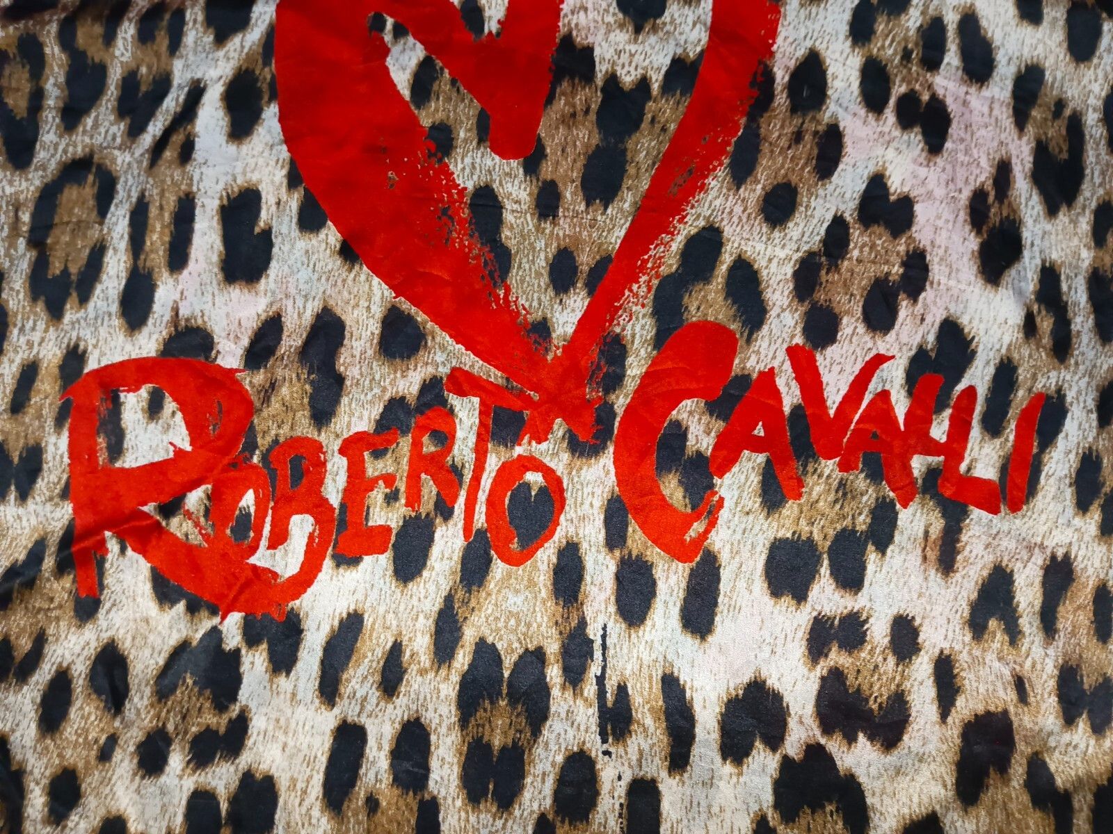 Roberto Cavalli ROBERTO CAVALLI Italy Leopard Animal Spots Silk Scarf Shawl Size ONE SIZE - 2 Thumbnail