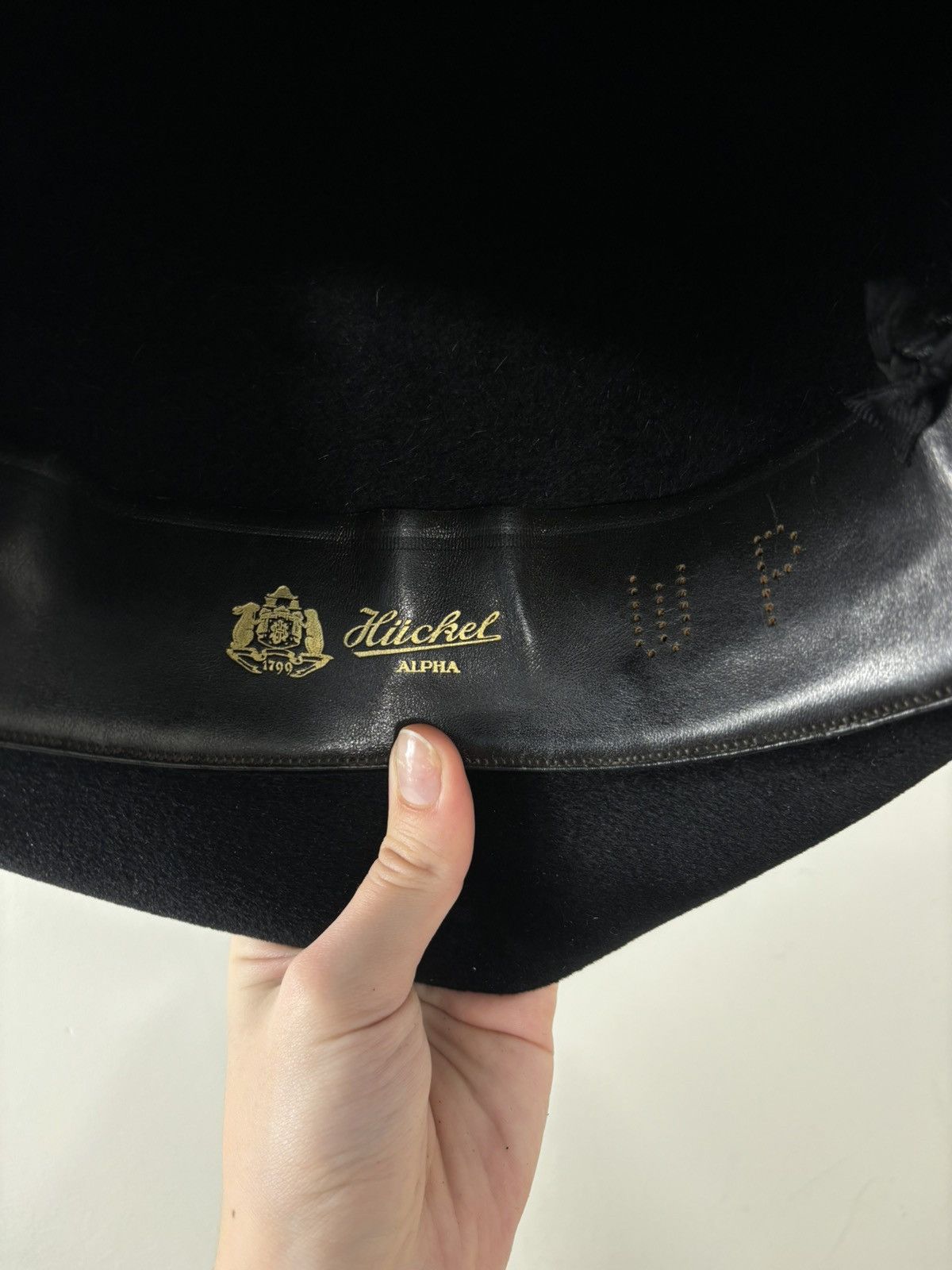 Other Vintage Huckel Alpha Men’s Black Velour Wool Felt Fedora Hat Size ONE SIZE - 17 Thumbnail