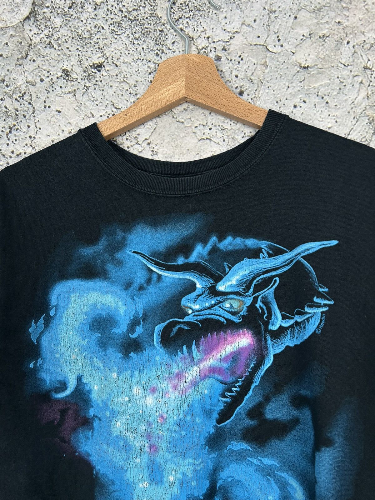 Vintage Vintage Dragon Graphic Tee Japanese 90s Skate Grunge Rock Size US M / EU 48-50 / 2 - 3 Thumbnail