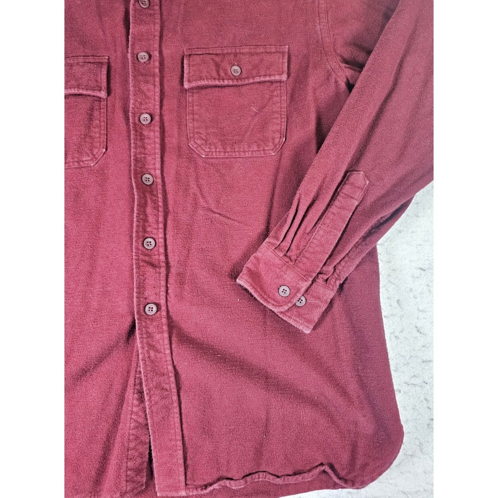 Vintage VINTAGE LL BEAN Chamois Cloth 100% Cotton Shirt Button-Up Men's Large Red Size US L / EU 52-54 / 3 - 6 Thumbnail