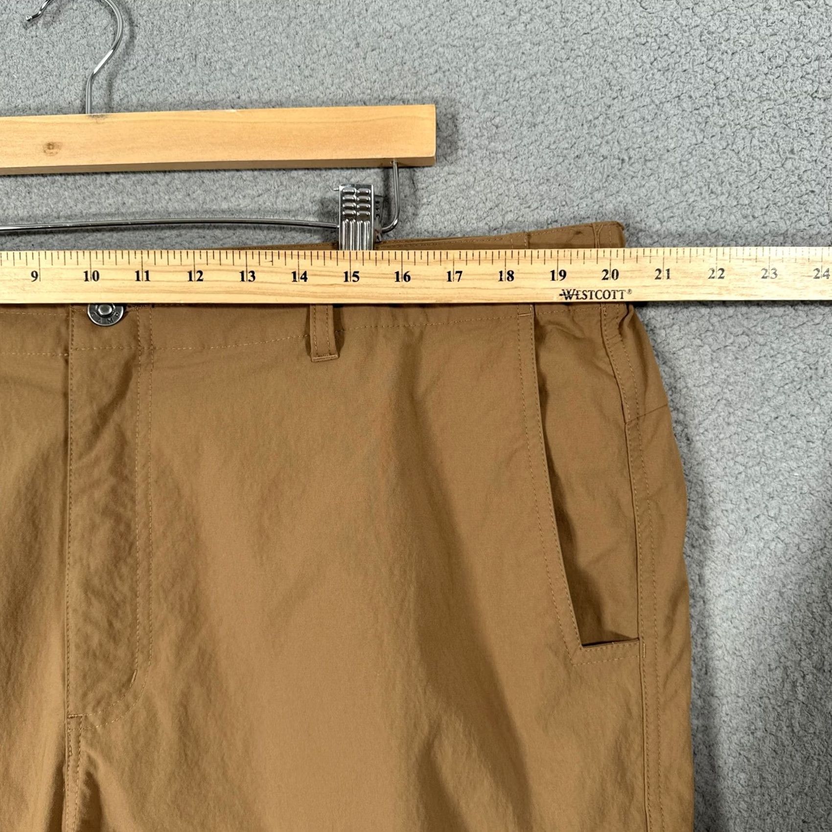Vintage Duck Camp Drifter Pants Mens 2XL Brown 40x31 Nylon Spandex Polyester Zip Fly Pockets Modern Khakis Size US 39 - 4 Thumbnail
