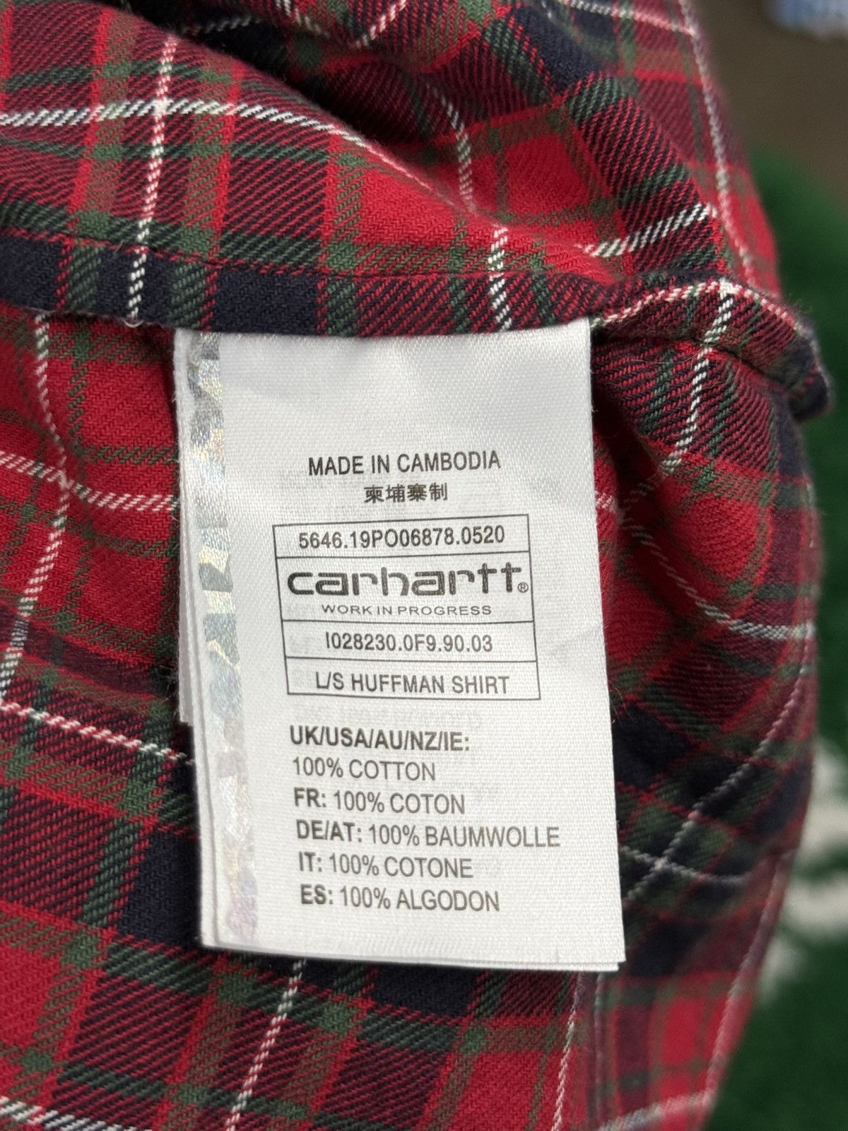 Carhartt Wip Carhartt WIP Huffman Shirt Red Plaid Flannel W.I.P 90s Size US M / EU 48-50 / 2 - 6 Thumbnail