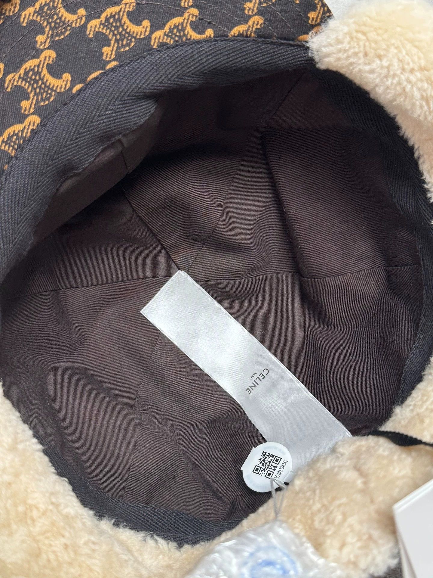 Celine Celine Bomber Hat Allover Triomphe Logo Brown S Size ONE SIZE - 5 Thumbnail